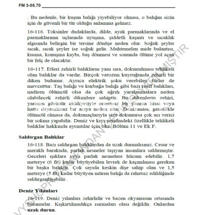 ABD Ordusu Resmi Hayatta Kalma El Kitabı GÜNCEL (FM 3-05.70)